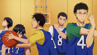 Hyuga with second years against freshmen anime