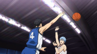 Kasamatsu blocks Kuroko