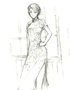 "Курофес": Рико в традиционном китайском платье (рисунок Фудзимаки)