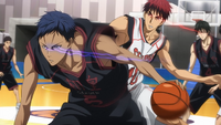 Aomine and Kagami battle in the Zone