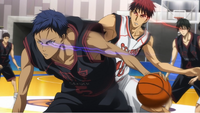 Aomine and Kagami battle in the Zone