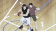 Mitobe teaching Kagami about pressure defense