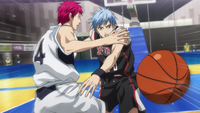 Kuroko steals the ball from Akashi anime