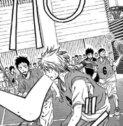 Kuroko uses Misdirection for the 1st time in a 3rd vs 2nd String practice match