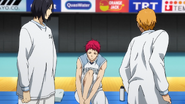 Akashi getting ready for his match against Midorima