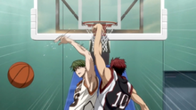 Midorima block first Kagami's dunk