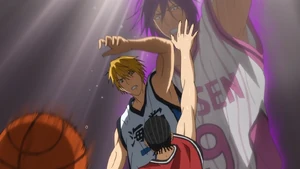 Kise copies Murasakibara's block