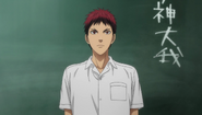 A flashback of Kagami in his American middle school