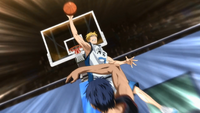 Kise blocks Aomine's formless shot