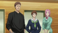 Kagetora, Riko and Momoi overseeing VS