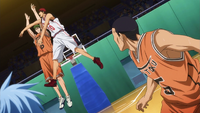 Kagami blocks Midorima shot