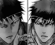 Aomine and Kagami face off while in the Zone