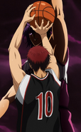 Murasakibara blocks Kagami's shot