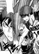 Kagami is overwhelmed by Tsugawa's defense