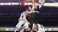 Akashi stops Kiyoshi from scoring