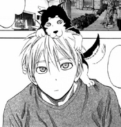 Tetsuya 2 crawls on Kuroko's head