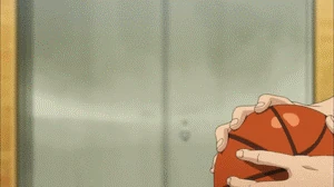 Kiyoshi feints to dribble but instead of that he does a lay up