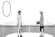 Kuroko and Akashi during warm-up