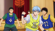 Kuroko's back pass in front of Hyūga