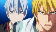 Aomine notices the similarity of Kuroko's fighting spirit in Kise