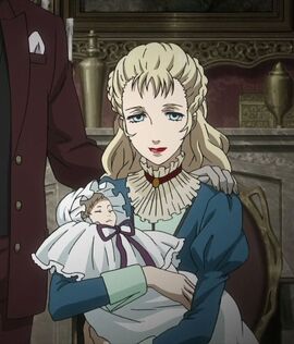 A condessa com o bebê Alois no colo