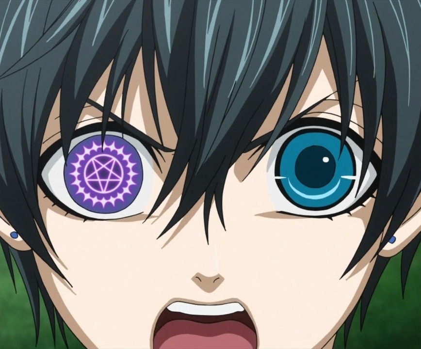 Homem de anime com olhos azuis