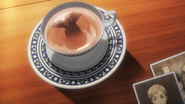 Sebastian, reflected in the tea.