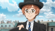 McMillan hands Ciel his hat.