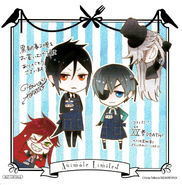 On the Animate tokuten of Volume 20 with Ciel Phantomhive, Sebastian Michaelis, and Grelle Sutcliff.