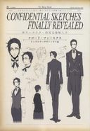 Yana Toboso's sketches of Claude Faustus