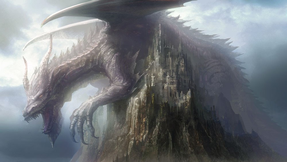 Крылатые монстры. Огромный дракон. Огромный дракон смерти. Картина на драконе.