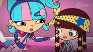 Teen Genie granting Angel one wish.