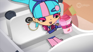 Teen Genie uncapping a slushy