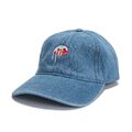 Lips Dad Hat - Denim ($35)