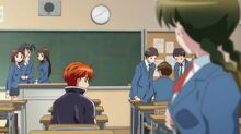 Rinne and Sakura in class