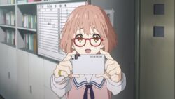 Flustered Mirai [Kyoukai no Kanata] : r/awwnime