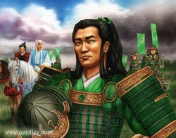 Hachi with his lieutenant Norachai, and his friend Nagori