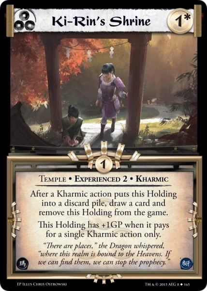 Ki-Rin's Shrine Exp2/card | L5r: Legend of the Five Rings Wiki | Fandom
