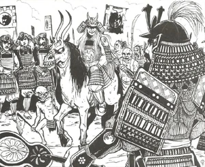 Agetoki stands aside during the Fall of Kyuden Doji