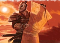 Naseru as The Wanderer. Note the tattooed left eye.