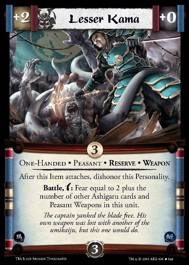 Lesser Kama/card L5r Legend of the Five Rings Wiki Fandom