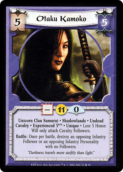 Otaku Kamoko Exp3KYD/card | L5r: Legend of the Five Rings Otaku Kamoko Exp3KYD/card | L5r: Legend of the Five Rings
