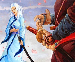 Kakita Korihime in an impromptu duel