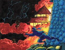 Explosion caused by Ninja