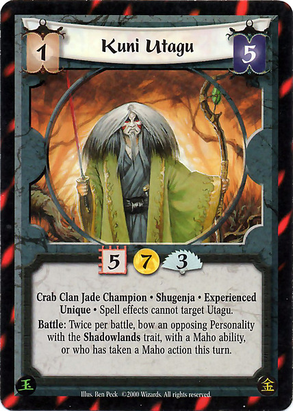 Kuni Utagu Exp/card | L5r: Legend of the Five Rings Wiki