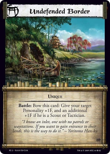 Undefended Border Card L5r Legend Of The Five Rings Wiki Fandom
