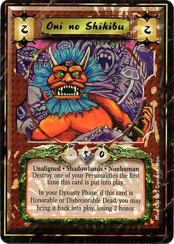 Oni no Shikibu/card | L5r: Legend of the Five Rings Wiki | Fandom