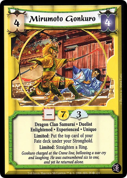 Mirumoto Gonkuro Exp/card | L5r: Legend of the Five Rings Wiki