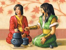 Kanahashi having a tea with Kodo