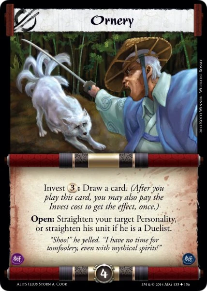 Ornery/card | L5r: Legend of the Five Rings Wiki | Fandom
